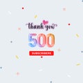 Grey Minimalist Thank You 500 Subscribers